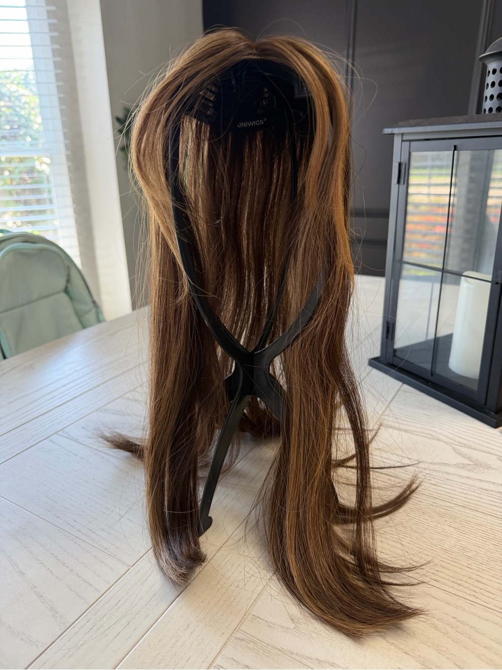 UniWigs Skin Top Human Hair Topper 20” Light Brown Highlighted 6x6